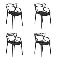 Philippe starck n'est autre que le designer français le plus célèbre de la planète. Lot De 4 Chaises Masters Noires Inspiree Kartell Philippe Starck Cdiscount Maison