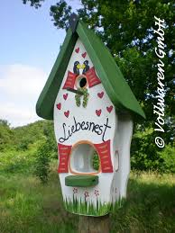 Minivilla 1 Liebesnest Weiss Grun Von Die Vogelvilla Vogelhaus Vogelvilla Liebesnest