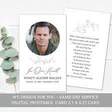 Change up the copy and font. In Loving Memory Cards Printable Template For Funeral Memorial Service