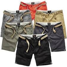 Details About Surplus Raw Vintage Mens Chino Shorts Bermudas Fabric Trousers M Belt