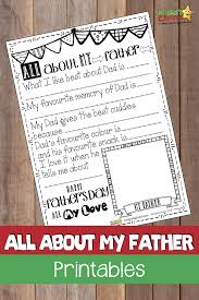 Interactive & printable online coloring pages. Fathers Day Gift Idea All About My Dad