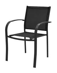 Black Sling Low Back Chair Outdoor Patio Chairs Patio Chairs Garden Patio Furniture