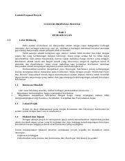 Contoh proposal penelitian berikut berisi kumpulan proposal penelitian skripsi, tugas akhir, pkm, karya tulis dan masih banyak lagi. Contoh Proposal Proyek Doc Contoh Proposal Proyek Contoh Proposal Proyek Bab I Pendahuluan 1 1 Latar Belakang Pada Zaman Globalisasi Ini Masyarakat Course Hero