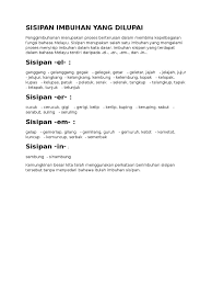 Penulisan artinya 'proses menulis' pengadilan terhadao. Sisipan Imbuhan Yang Dilupai