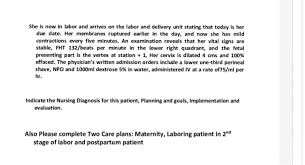 The process of evaluation gives the nurse insight into whether the interventions made have been this can interfere with the normal delivery of the baby because it may block the opening. Solved Care Plans Case Study Mary Ann A Primigravida Is I Chegg Com