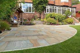 Marshalls natural stone paving comes in a range of different styles and sizes, including limestone, slate, granite and ethically sourced indian sandstone. Garden Patio Ideas On A Budget Marshalls