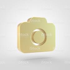 Camera Icon 3d Render Of Golden Camera Symbol Isolated On White Camera Icon Stock Images Free White Background Photo