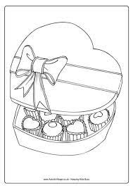 Box of chocolates coloring page. Epingle Sur Boyama