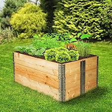 Tectake Cadre Pour Plate Bande Surelevee De Jardin Pliable En Bois Potager 120x80x19cm Diverses Quantites 3x Cadre Plate Bande Plate Bande Jardins Potager