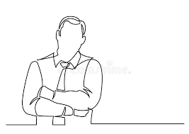 Continuous Line Drawing Of Businessman Arms Crossed Stock Vector Illustration Of Outline Drawing 88084257 Here's a good one, and one you won't often see, from my book, figure it out: continuous line drawing of businessman
