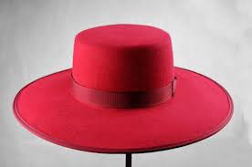 Coral Bolero Wide Brim Flat Crown Fur Felt Bolero Hat Men Women Bolero Hat Stylish Hats Wide Brim Hat Men