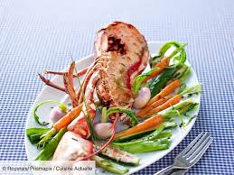 Homard Grille Et Legumes Au Beurre De Citron Recettes Recette Homard Recette Recette Poisson Homard Grille