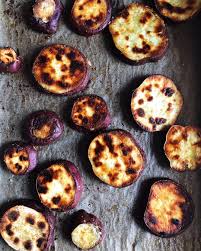 The Japanese Sweet Potato Is Starchier Sweeter And Better For Roasting Steaming And Japanese Sweet Potato Murasaki Sweet Potato Recipe Sweet Potato Slices