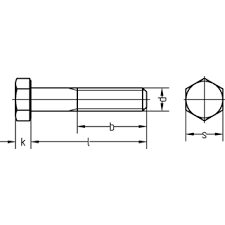 Sechskantschraube mit schaft, produktklasse a, gewindelänge 12mm, antriebsart außensechskant, gewindeart metrisch, gewinderichtung rechtsgängig, kopfform. Sechskantschrauben Schaft Din 931 Din En Iso 4014 8 8 Stahl Galv