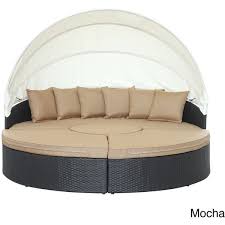 Modway Quest Circular Outdoor Wicker Rattan Patio Daybed With Canopy 1 700 Liked On Polyvore Featuring Home O Outdoor Daybed Daybed Canopy Canopy Outdoor
