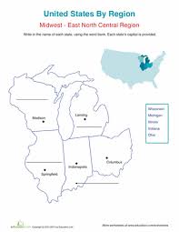 East North Central Region Social Studies Worksheets Homeschool Geography Teaching History