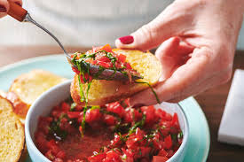 Ina garten is the author of the barefoot contessa cookbooks and host of · get herbed ricotta bruschettas recipe from food network. Tomato Bruschetta Recipe The Mom 100