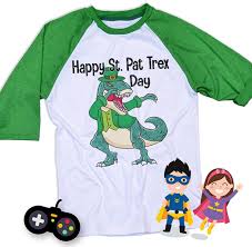 Amazon Com Happy St Pat T Rex Day Youth St Patricks Day