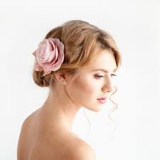 Blush Pink Flower Hair Clip - Bridal Rose Hair Clip - Blush Pink - Dusty  Rose - Wedding Hair Accessories - Etsy UK