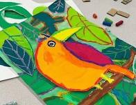 Mixed Media Tropical Bird