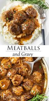 Meatballs And Gravy In 2020 Beef Recipes Meat Dinners Beef Dinner