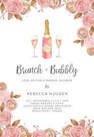 You could find these items on etsy for the. Brunch Bubbly Bridal Shower Invitation Template Greetings Island