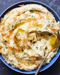 Nyt Cooking On Instagram Alexaweibel S Creamy Double Garlic Mashed Potatoes Have Lots Of Roasted Garlic Thr Nyt Cooking Garlic Mashed Potatoes Garlic Mashed