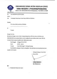 Contoh Surat Undangan Rapat Organisasi Osis Undangan Surat Sekolah