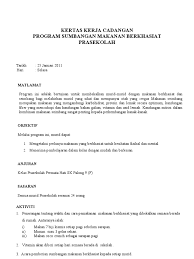 Program alam sekitar udara bersih hidup sihat'. Kertas Kerja Cadangan Makanan Berkhasiat