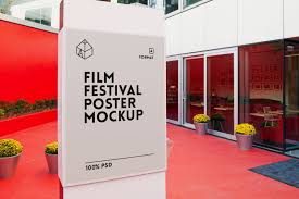 Film Festival Poster Mock Ups Ad Spon Layered Psd Fully Appearance Poster Mockup Film Festival Poster Festival Posters