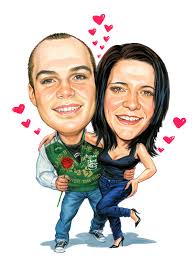 Couple Caricature Caricature Caricature Online Cartoon People