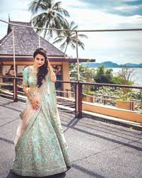Aqua The Perfect Choice For A Summer Morning Wedding Lehenga Summer Wedding Indian India Inspiration Out Indian Bridal Bridal Lehenga Indian Dresses