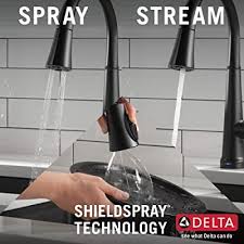 Both are related to the solenoid. Buy Delta Emmeline Black Kitchen Faucet With Pull Down Sprayer Touch Kitchen Faucet Faucets For Kitchen Sinks Single Handle Delta Touch2o Technology Matte Black 9182t Bl Dst Online In Turkey B08jh355cz