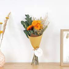Dried flower wholesale resources, bulk dried flowers, dried flowers wreaths. Dried Flower Bouquet Yellow Nature Buy Send Dried Flowers Madame Fleurs