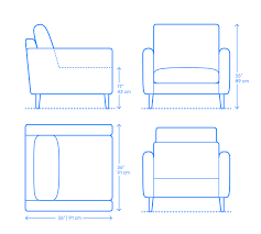 Burrow Nomad Armchair Dimensions Drawings Dimensions Com