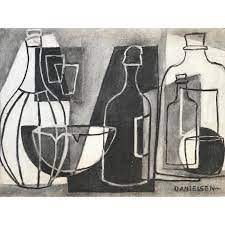1930s Cubist Greyscale Still Life Student Drawing Cubist Drawing Cubism Art Formal Elements Of Art