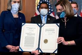 The house impeached president donald trump for the second time in a historic, bipartisan the house finally delivered its single article of impeachment to the senate on monday but instead of. Trump Impeachment Ii Was Just As Awful As The Original The New Yorker