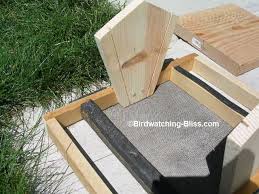 The squirrel baffle is a cone, installed concave down, protecting your bird feeder from squirrels either crawling down the line to your bird feeder or climbing up from the ground of a pole mounted feeder. Free Bird Feeder Plans Easy Step By Step Instructions