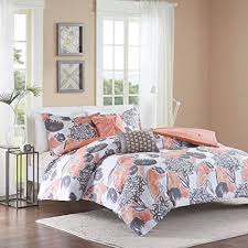 20% off with code fourthjuly21. Amazon Com Intelligent Design Comforter Set Vibrant Floral Design Teen Bedding For Girls Bedroom Mathcing Sham Decorative Pillow Full Queen Marie Coral 5 Piece Home Kitchen