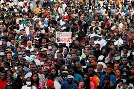 Aregbesola congratulated nigerians on the occasion and urged all citizens to support the present administration in its efforts at ensuring a united and prosperous nation. Nigerian Protesters Shut Down Africa S Largest City Escalating Standoff With Government Wsj
