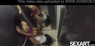 Watch these stunning girls have hot lesbian sex in an elevator watch online