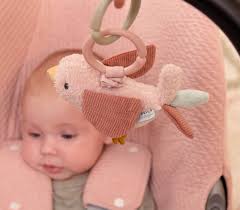 Little Dutch 8713 Fabric Wind Up Animal Bird Olivia Toy for Baby Seat/Pram  Flowers & Butterflies
