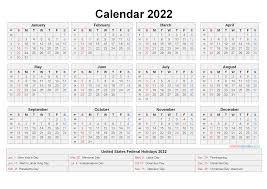Suitable for appointments and engagements, as yearly, monthly or weekly planner, activity planner, desktop calendar, wall. Free Printable Yearly 2022 Calendar With Holidays As Word Pdf