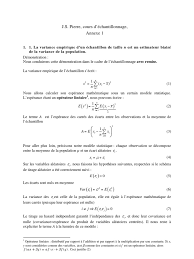 Définition des formules empiriques et moléculaire et détermination de ces dernières. Variance Empirique Formule
