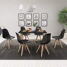 Trouvez table a manger scandinave sur 2ememain ✅ avantageux pour tout le monde. Ensemble Table A Manger 4 A 6 Personnes 6 Chaises Scandinaves Noir Cdiscount Maison