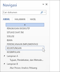 Yakni, hitungannya tidak bersambungan dari bab sebelumnya. Menggunakan Panel Navigasi Di Word Word