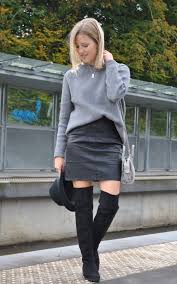 Comment Porter La Jupe En Cuir Avec Des Cuissardes British Stylish Jupe Cuir Jupe La Jupe