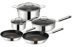 Tefal Jamie Oliver Stainless Steel Mediterranean 5 Piece Set E763s544 Cookware Set Tefal Mediterranean Cookware