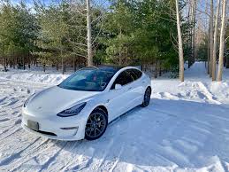 model 3 awd white pearl in the snow tesla car tesla tesla model