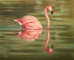 flamingo oil on canvas 16x20 wildlife painting by rusty rust f 40 flamingo wildlife paintings tropical painting